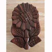 Hand Carved Wooden Box, Made From Sono Wood