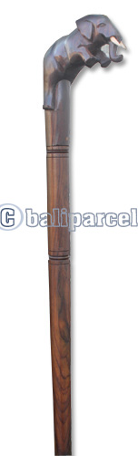 Wooden Elephant Walking Stick, Hand Carved From Sono Wood