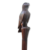 Wooden Eagle Walking Stick, Hand Carved From Sono Wood