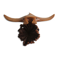 Handcarved Wooden Sealife With Parasit Wood, Made From Hibiscus Wood With Brown Polished