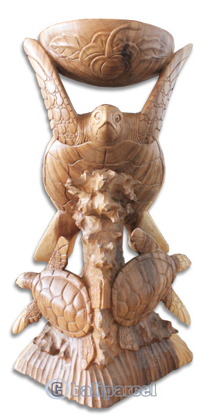 Wooden 3 Turtle Carving, Hand Made From Suar  Wood