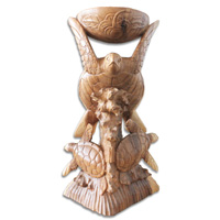 Wooden 3 Turtle Carving, Hand Made From Suar  Wood