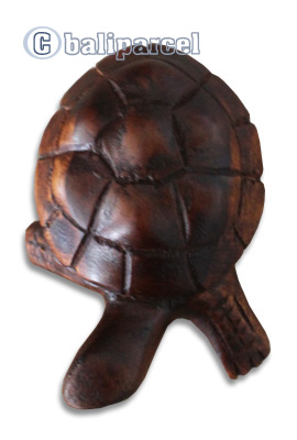 Wooden Turtle Carving, Hand Carved From Waru Wood