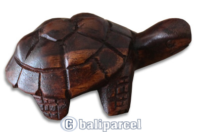 Wooden Turtle Carving, Hand Carved From Waru Wood