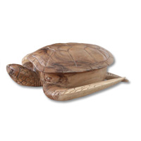 Wooden Fruit Holder, Turtle Carving, Hand Carved From Suar Wood