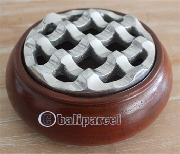 Ashtray Made From Metal And Wood