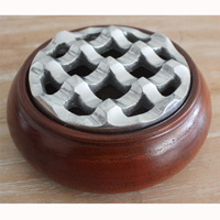 Ashtray Made From Metal And Wood
