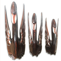 Wooden Goose Set Of 3, Hand Carved From Albesia Wood