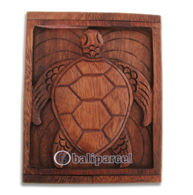 Wooden Box, Hand Carved From Suar Wood