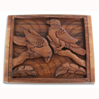 Wooden Box, Hand Carved From Suar Wood