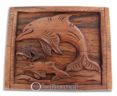 Wooden Box, Hand Carved From Suar Wood