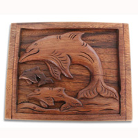 Wooden Box, Hand Carved From Suar Wood