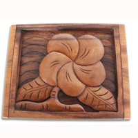 Wooden Box, Hand Carved From Suar Wood