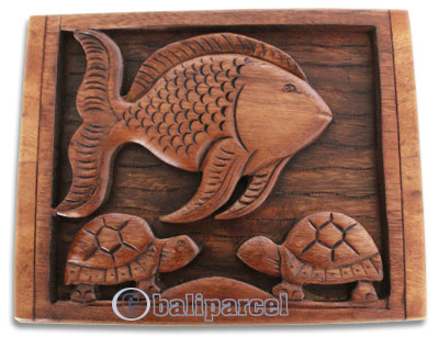 Wooden Box, Hand Carved From Suar Wood