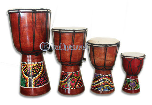 Djembe Drum, Handcrafted From One Piece Of Mahogany Wood With Alpine String