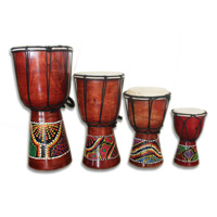 Djembe Drum, Handcrafted From One Piece Of Mahogany Wood With Alpine String