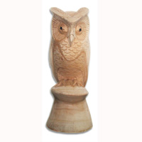 Wooden Owl, Hand Carved From Hibiscus Wood
