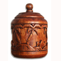 Wooden Box, Handmade From Hibiscus Wood