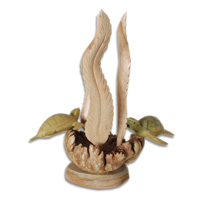 Wooden 2 Turtle With Parasite Wood