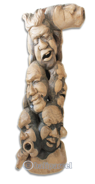 Wooden Mask Carving, Hand Carved From Waru Wood