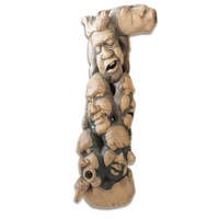 Wooden Mask Carving, Hand Carved From Waru Wood