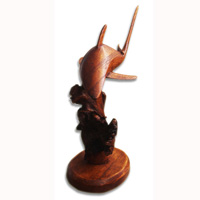Wooden Tiger Shark With Parasite Wood