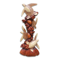 Wooden Turtles Carving, Hand Carved From Suar Wood