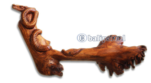 Wooden Snake With Parasite Wood