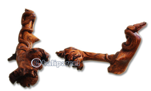 Wooden Snake With Parasite Wood