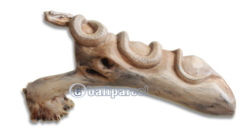 Wooden Snake With Parasite Wood