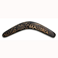 Aboriginal Carved Boomerang, Hand Carved From Albesia Wood