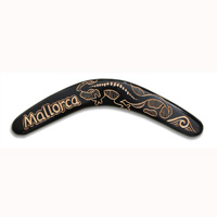 Aboriginal Carved Boomerang, Hand Carved From Albesia Wood