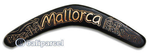 Aboriginal Carved Boomerang, Hand Carved From Albesia Wood