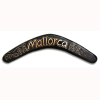 Aboriginal Carved Boomerang, Hand Carved From Albesia Wood