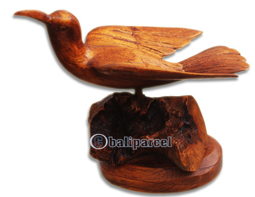 Wooden Bird With Parasite Wood