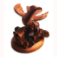 Wooden Bird With Parasite Wood