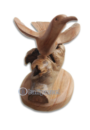 Wooden Bird With Parasite Wood