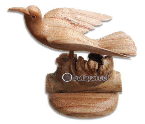 Wooden Bird With Parasite Wood