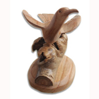 Wooden Bird With Parasite Wood