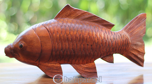 Wooden Fish, Hand Carved From Suar Wood