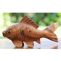 Wooden Fish, Hand Carved From Suar Wood
