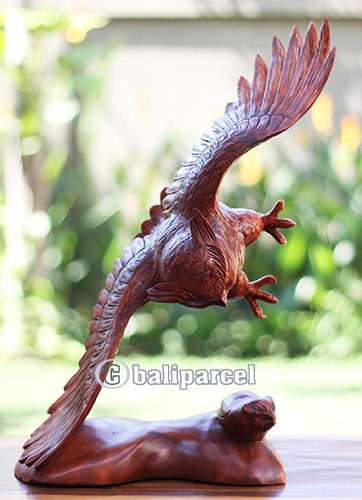 Wooden Owl With Baby Handcarved From Suar Wood