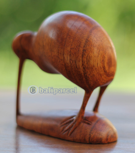 Wooden Quail, Handcarved From Suar Wood