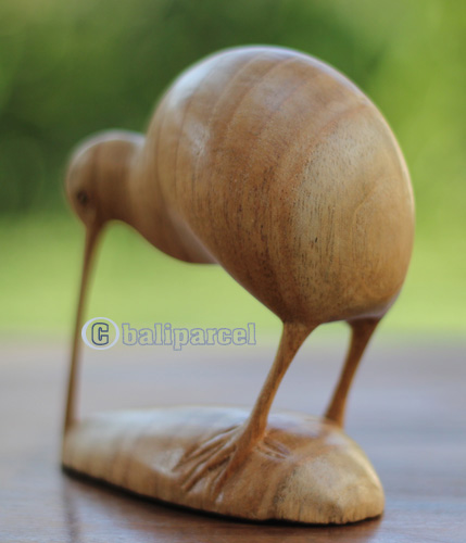 Wooden Quail, Handcarved From Suar Wood