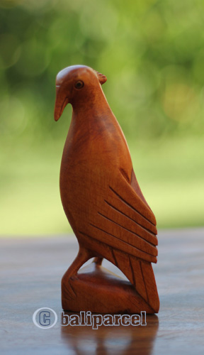 Wooden Bird, Handcarved From Crocodile Wood