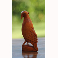 Wooden Bird, Handcarved From Crocodile Wood