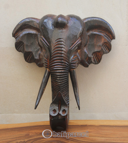 Wooden Elephant, Handcarved From Albesia Wood