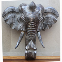 Wooden Elephant, Handcarved From Albesia Wood