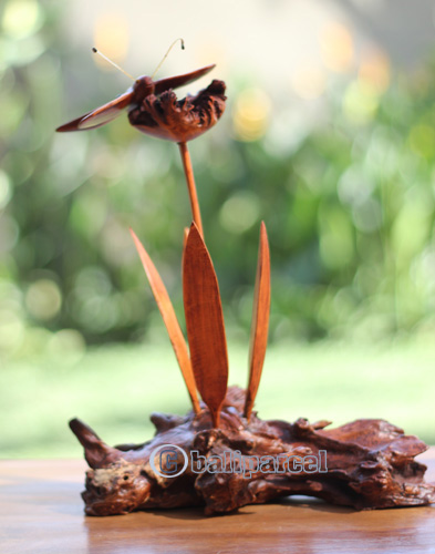 Wooden Butterfly With Parasite Wood