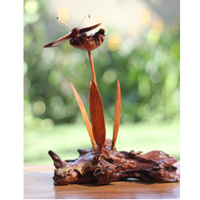 Wooden Butterfly With Parasite Wood